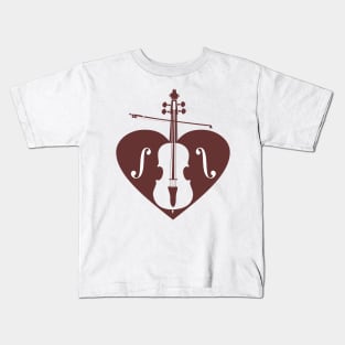 violin love instrumental Kids T-Shirt
